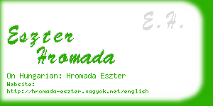 eszter hromada business card